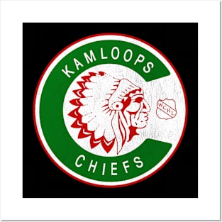 Retro Canadian Kamloops Chiefs Hockey 1973 Posters and Art